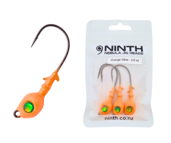 Nebula Jig Head - Orange Glow <br> Qty 3