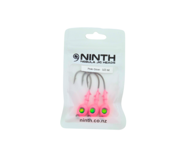 Nebula Jig Head - Pink Glow <br> Qty 3 - Image 2