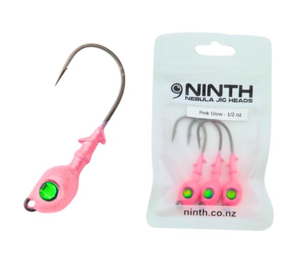 Nebula Jig Head - Pink Glow <br> Qty 3